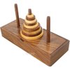 TOSQP27 Tower of Hanoi Game Gift Wooden Puzzle Brainteaser Hanoi Tower 9 Rings Logic Games Brain Teaser Learning Intellectual Thinking Toy Premium Rosewood