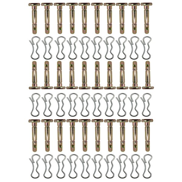 30 pcs 738-04124A and 714-04040 Shear Pins and Cotter Pins for Cub Cadet MTD Troy Bilt Snowblowers