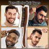Boar Bristle Hair Brush for Men, Mens Hair Brush for Thick Hair, Slick Back Hair Brush with Stiff Bristles & Wooden Walnut Handle for Smoothing, Detangling and Styling, Beard Brush for Combing
