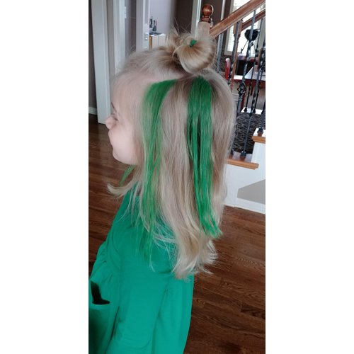Green Hair Chalk - Edge Blendable Hair Color for All Type of Hair, Brown Hair, Dark Hair, Temporary Hair Color Wax Great for Christmas Gift, Birthday Gift, Party Favor Gift, Halloween Gifts