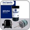 Appli Parts Motor Start Capacitor 161-193 Mfd (microfarads) uF 110-125 VAC Universal fit for Electric Motor Applications 1-7/16 in Diameter 2-3/4 in Height CON-161-110