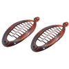 Parcelona French Effortless Mini Small Tortoise Shell Banana Hair Clip for Fine Hair