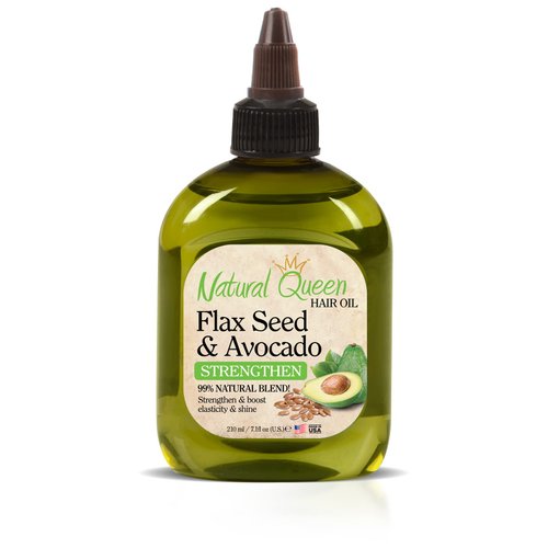 Natural Queen Strengthen Flax Seed & Avocado Hair Oil 7.1 oz. - Hair Strengthening Treatment Hair Oil