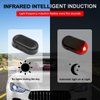 Car Solar Power Simulated Dummy Alarm, Anti-Theft LED Flashing Security Light Fake Lamp, Automotive Warning Interior Safety Lights with USB Charger Port, Car Accessories for Most Cars (Red/1PCS)