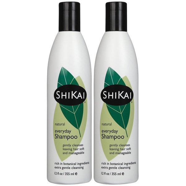 ShiKai Everyday Gentle Cleansing Shampoo (12oz, Pack of 2) | Extra Mild, Gentle, Low Detergent Formula | With Aloe Vera for Healthy, Shiny Hair