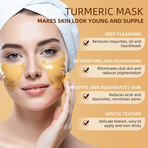 BYOTOUTY Turmeric Vitamin C Clay Mask, Face Mask with Kaolin Clay for Deep Cleansing Pores,Improves Dark Spots,Acne,Skin Care Facial Mask Tightens Skin, Evens Skin Tone, 4.23 oz