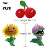 6Pcs Plants vs Zombies Plush Toys Zombie Sets,Ducky Newspaper Conehead Zombie,Sunflower Chomper Cherry Bomb Plant Soft Plants vs Zombies Toys PVZ Plush 1 2 for Birthday,Party,Halloween & Christmas