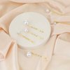12 Pcs Pearl Bobby Pins for Hair Gold Pearl Hair Pins Wedding Pearl Hair Pins Pearl Hair Accessories for Brides Bridesmaid Women Girls Decorative Hair Pins(3 Sizes)