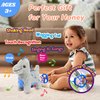Hopearl Walking Dinosaur Interactive Electronic Pet Singing Toy Remote Control Leash Animated Musical Nodding Roar Wagging Tail Touch Recognition Gifts for Toddlers Birthday, 9''