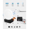 Sunco Lighting 4 Pack 4 Inch Ultra Thin LED Recessed Ceiling Lights Slim, 6000K Daylight Deluxe, Dimmable, 10W, Wafer Thin, Canless with Junction Box - ETL T24