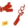 Generic Red Engraved Razor Folding Straight Edge Unique Design Lightweight Easy to Use 2 Finger Inserts - Barber Quality, In Picture