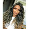 Long New Goddess Locs Crochet Hair 30inch Ombre Blonde River Locs Crochet Hair Curly Faux Locs Wavy Crochet Hair with Curly in Middle and Ends Synthetic Hair Extensions (30" 6 Packs #T27)