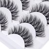 False Eyelashes Wispy with Invisible Thin Band Lashes 10Pair Cat Eye Lashes D Curl Faux Mink Eyelashes For Party and Wedding by EXTENIFY
