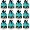 Big Dot of Happiness Smash and Crash - Monster Truck - Square Favor Gift Boxes - Boy Birthday Party Bow Boxes - Set of 12