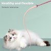 2PCS Mice Tail Cat Teaser Toys, Interactive Cat Wand Toys with 2 Tail Refills, Wiggling Tail Cat Chasing Toys for Cats Kittens Birthday Christmas