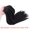 Box Braids Crochet Hair 14inch 7apcks Crochet Box Braids Crochet Braids Crochet Box Braids Hair Box Braiding Hair Extensions(14inch,7packs, 1B)
