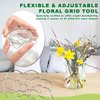 Eyech 3PCS Flower Arrangement Holder, 4", 5", 6" Metal Flower Frogs for Vase Bendable, Reusable Floral Grid for Vase, Flower Vase Separator for DIY Floral Display