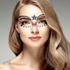July 4th Decorations Face Tattoos Patriotic USA Flag Star Temporary Tattoos Facial Makeup Sticker for Women Kids Independence Day Red White and Blue Party Tattoos Sticker -10 Sheets