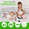 Leokawin Weighted Stuffed Animals,10 inch Weighted Cow Stuffed Animals,Cute Cow Plushie Dolls Plush Pillow Birthday Gifts for Kids Boys Girls