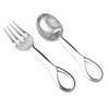 Krysaliis Sterling Silver Sophie Spoon Fork Set - Premium Quality Food Grade Standard .925 Solid Sterling Silver Spoon/Fork Set - Engravable Gift For Baby with a Beautiful Gift Box …