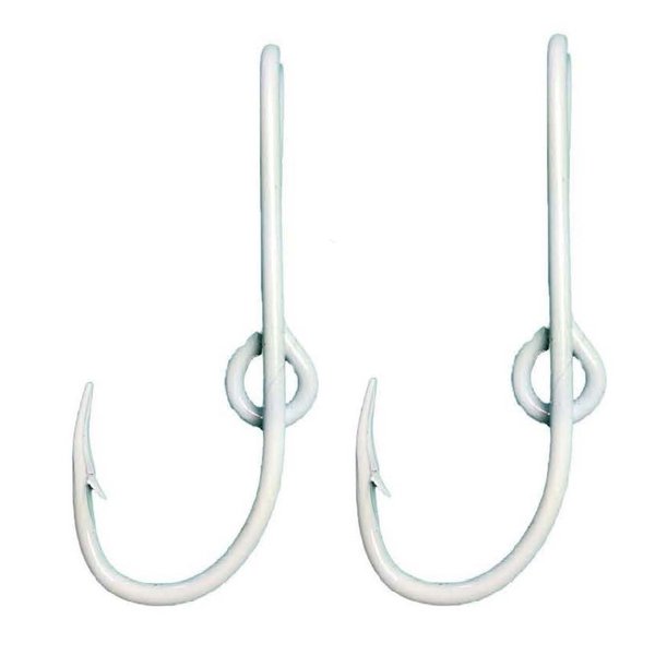 Eagle Claw Hat Fish Hook Set of Two White Hat Fish Hooks pins for Cap