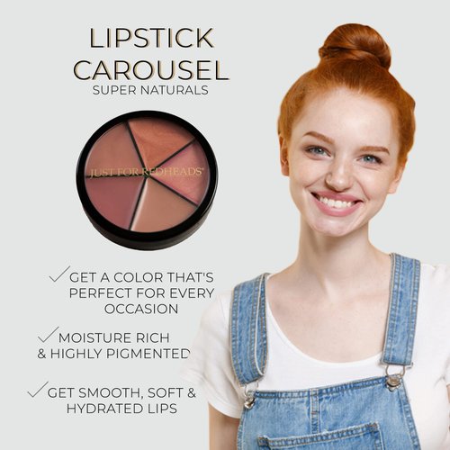Redhead Lipstick Carousel Super Naturals Palette - Bonus Lip Brush