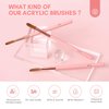 MAGIC ARMOR 3pcs Acrylic Nail Brush Set, Size 8/10/14 Acrylic Nail Brushes for Acrylic Application, Professional Acrylic Powder Brushes for Acrylic Powder Application, Nail Extension, 3D Nail Carving