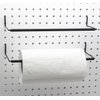 Paper Towel Holder for Pegboard, Extendable, Fit Any Standard Pegboard, Pegboard Organization Accessory Hook for Workshop, Garage, Kitchen, Laundry Room, Bathroom 2 Packs, Black (2 PCS)