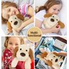 Cuckool Puppy Stuffed Animals, Microwavable Stuffed Animals Heating Pad for Cramps, Pain Stress Relief, Heatable & Coolable Lavender Scented Dog Plush Toys for Anxiety, Women & Kids Bedtime