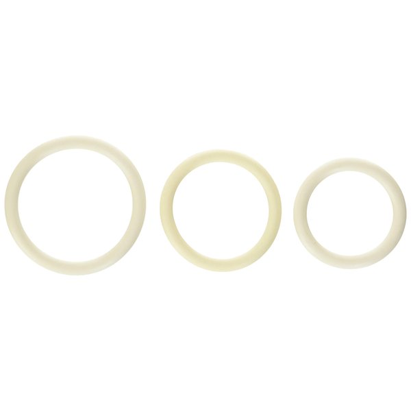 Fresh Nitrile Cock Ring, White, 3-Pack, FR1200W