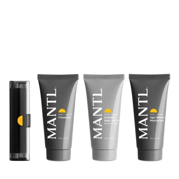 MANTL Skincare Set for All-Complete Face Products KitCleanse, Moisturize, Protect & Soothe Daily-Includes Face Wash, SPF, Moisturizer & Oil Blotting Sheets-Facial Combination, Anti-aging Skin Care Set
