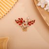 BERYUAN Flower Hair Comb for Women Leaves Hair Comb for Wedding Hair Comb Small Hair Comb Slide (Gold)