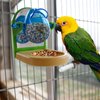 Foraging Toys for Birds with Mirror, Parrot Toys for Feeding, Parakeet Mirror Bird Toys, Cage Accessories for Budgies, Cockatiels, Lovebirds, Canaries, Conures, Quaker, Other Small to Medium Birds