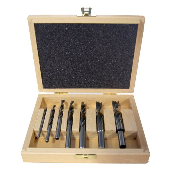 Fisch - 013C00007K01 FSF-320814 High Speed Steel Double Flute Brad Point Drills Bit, 7-Piece Set