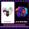 14 Inch UV Neon Balloons, UV Black Light Balloons Glow in the dark for Birthday Decorations Wedding Glow Party Supplies Blacklight Carnival (100 Pcs)