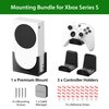 TotalMount – Wall Mount for Xbox Series S – Mounts Xbox Series S on a Wall by Your TV (Black Wall Mount and 3 Controller Holders)