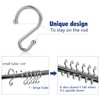 Metal Shower Curtain Hooks，Set of 12 Rings，Rust Resistant S Shaped Hooks Hangers for Shower Curtains, Kitchen Utensils, Clothing, Towels, etc. (Chrome)
