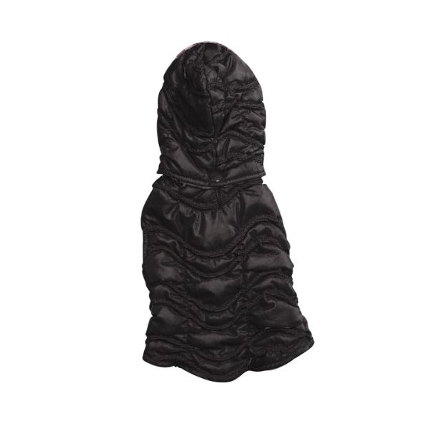 Zack & Zoey Polyester Gold Print Leopard Dog Vest, XX-Small, Black