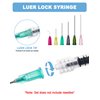 1mL Syringes without Needle, Luer Lock Syringe with Cap, Sterile Individually Wrapped, Accurate Liquid Measurement - 50 Pack for Lab Use and Home Care
