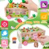 Montessori Wooden Farm Toys: Toddler 12-18 Months Toy with Game Map for 1 2 3 Year Old Baby Boys Girls | 1st First Birthday Gifts for 1-2 Years | Wood Learning Educational Toys Fine Motor Skills