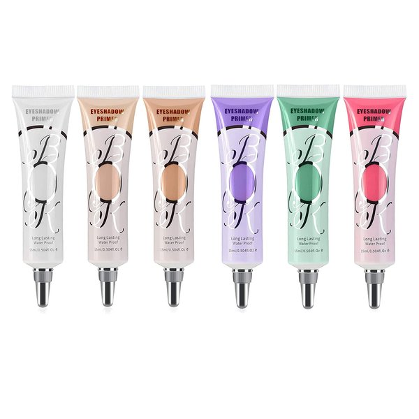 Eyeshadow Makeup Primer, COOSA 6 Colors Liquid Matte Eyeshadow Primer Waterproof Long Lasting Eyeshadow Primer Base Makeup Set
