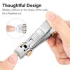 WILLKOMMEN Nail Clippers Set with Catcher for Men, Car Shape Anti-Splash Toe Nail Clippers, Ultra Sharp Sturdy Fingernail and Toenail Clipper Cutters（Silver）