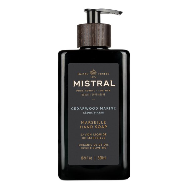 Mistral Men's Natural Hand Soap, Cedarwood Marine