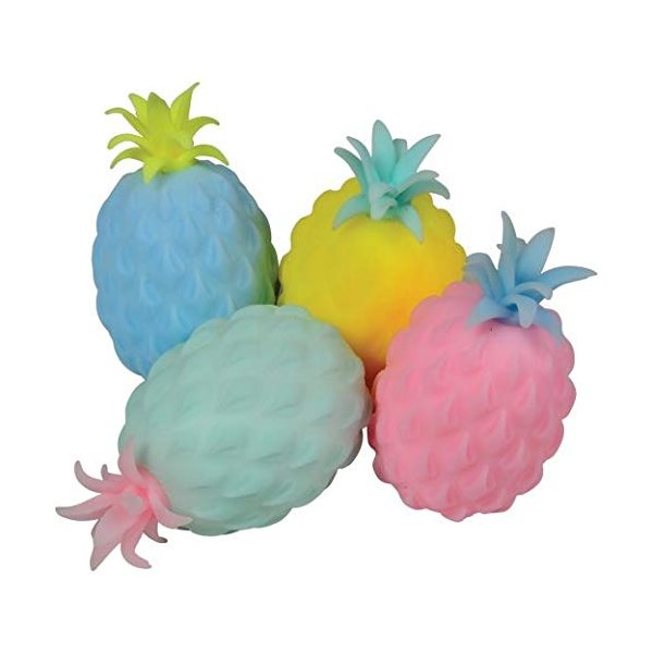 212 Main 3.2 oz Smooshy Stress Pineapples Toy - 4 Assorted Color