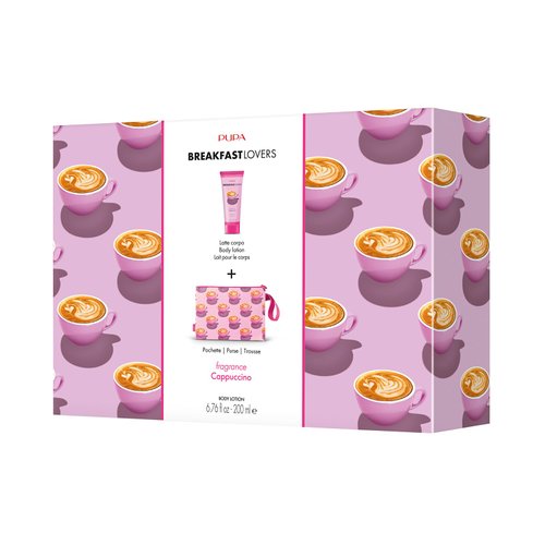 Pupa Milano Breakfast Lovers Set, Cappuccino, 2 Pc - Gift Set - Body Lotion - Body Cream - Moisturizing and Hydrating Lotion - Skin Care for Women