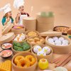 NUOBESTY 26pcs Dim Sum Toy Steamer Buns Chinese Breakfast Toy Pretend Play Kitchen Toy for Boys Girls