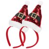 2pcs Christmas Santa Hat Headbands Sequined Plush Xmas Party Hair Bands Hair Hoops Headdress Hair Accessories for Girls Chidren