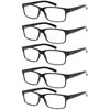 NORPERWIS Reading Glasses 5 Pairs Quality Readers Spring Hinge Glasses for Reading for Men and Women (5 Pack Black, 2.50)