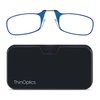 ThinOptics unisex-adult Reading Glasses + Black Universal Pod Case | Blue Frames, 1.50 Strength Readers Blue Frames / Black Case, 44 mm