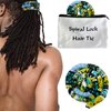 Spiral Lock Hair Tie Dreadlock Accessories Bendable Hair Ties for Women and Men Bohemian Iron Wire Ponytail Holders Colorful Dreadlock Hair Tie Long Dreads Thick Curly Hair Holder with Bag (Blue Green